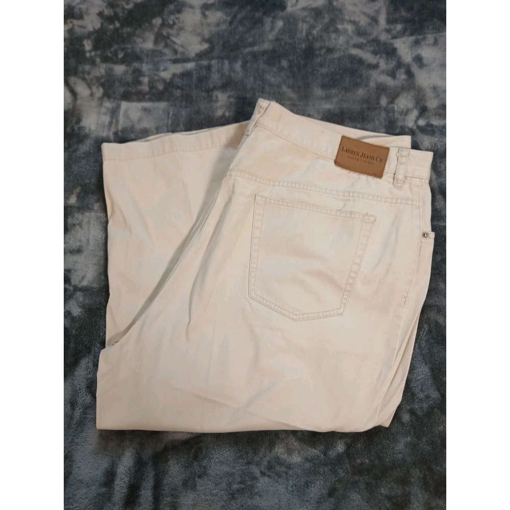 Ralph Lauren women's classic golf pants size 20 Cream Chino preppy Ankle